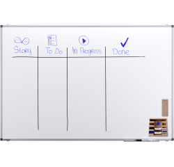 Tableau blanc laqué PREMIUM 100x150cm - Legamaster