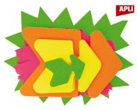 Etiquette symbole, formes et couleurs assorties