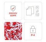 Destructora de documentos hsm securio af500 capacidad corte 16 hojas en particulas destruye grapas clips cd y