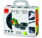 Set de tres cazos con mango extraíble Ibili