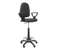 Silla alta Ayna similpiel negro con brazos