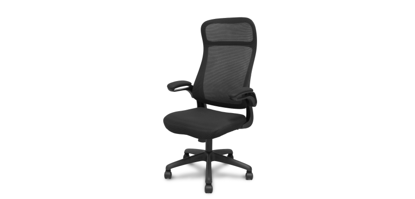 Silla Opti524 respaldo malla negro y asiento tela negro
