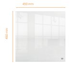 Pizarra acrílica de sobremesa o mural NOBO, 450X450 mm, transparente