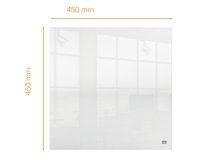 Pizarra acrílica de sobremesa o mural NOBO, 450X450 mm, transparente