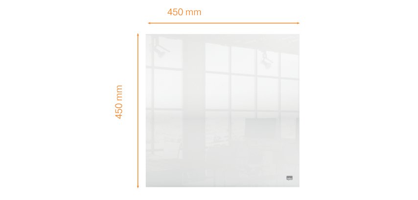 Pizarra acrílica de sobremesa o mural NOBO, 450X450 mm, transparente