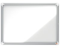 Vitrina de interior Nobo para 8 hojas A4 con superficie blanca magnética