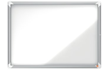 Vitrina de interior Nobo para 8 hojas A4 con superficie blanca magnética