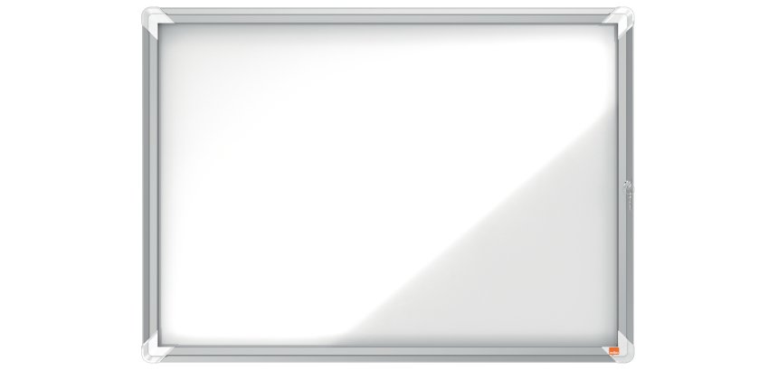 Vitrina de interior Nobo para 8 hojas A4 con superficie blanca magnética