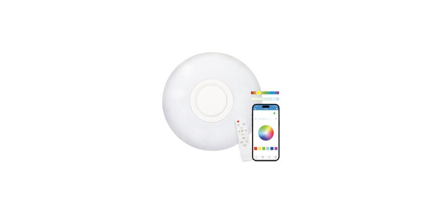 Plafón de techo LED 30 W con Altavoz de 5 W integrado Ø 40 cm KSIX Rainbow