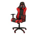Fauteuil gamer ATALAYA simili cuir noir et rouge