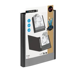 Classeur 4 anneaux  plastifié CREATIV'GALLERY VIQUEL personnalisable A3 - Dos 4 cm -  coloris Noir