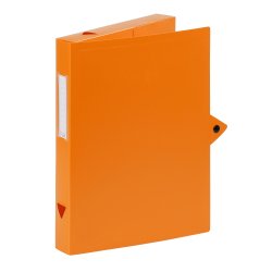 Boîte de classement plastique Viquel Class Doc - Essentiel Recycle - dos 4 cm - orange