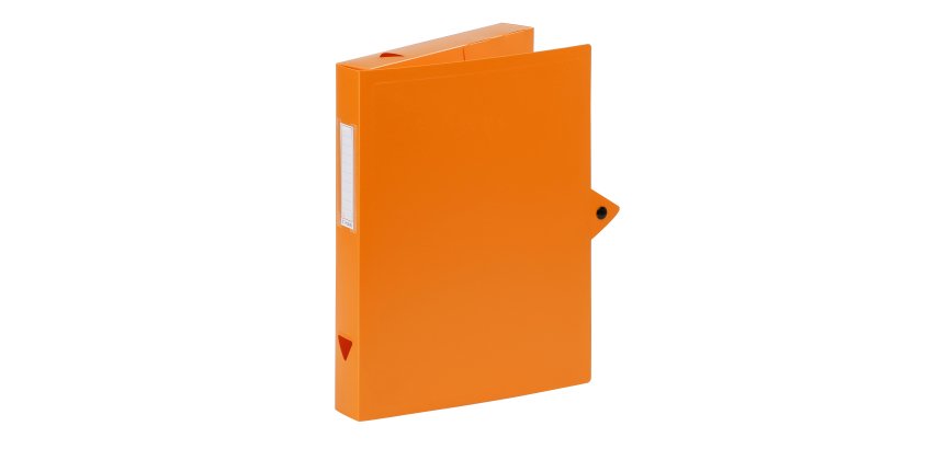 Boîte de classement plastique Viquel Class Doc - Essentiel Recycle - dos 4 cm - orange