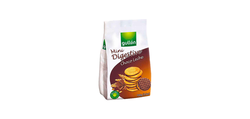 Galletas Mini Digestive Chocolate con leche Gullon 100g - Pack de 12 Unidades