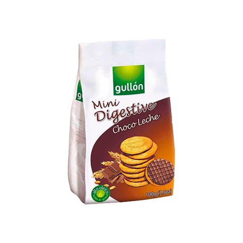 Galletas Mini Digestive Chocolate con leche Gullon 100g - Pack de 12 Unidades