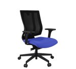 Fauteuil de bureau ergonomique MAXPRO, tissu et maille, avec accoudoirs 2D, mécanisme synchrone, pieds noirs