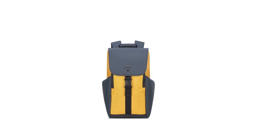 Mochila para portátil 15" Securflap 1 compatimento protección PC Amarillo Delsey