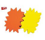 Étiquettes carton forme éclatée jaune/orange 24 x 32 cm Apli - Boîte de 25