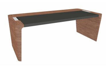 Bureau direction Xennon L.190 x P.100 avec sous-main en cuir