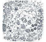 Tables hautes KIDS à colorier - Motif Océan - Lot de 2