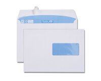Enveloppe blanche 162 x 229 (C5) 90g avec fenêtre 45 x 100mm - Boite de 500