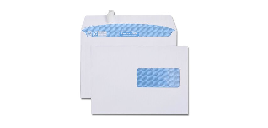 Enveloppe 162 x 229 mm GPV 90 g avec fenêtre 45 x 100 mm blanche - Boîte de 500
