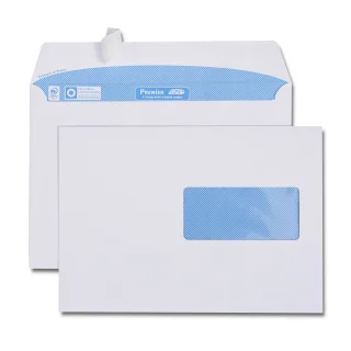 Gpv Boîte de 500 enveloppes blanches DL 110x220 80g/m² bande de