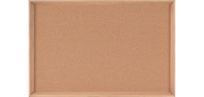 Tablero de corcho Inversa Bi-Office autorregenerable marco ancho madera