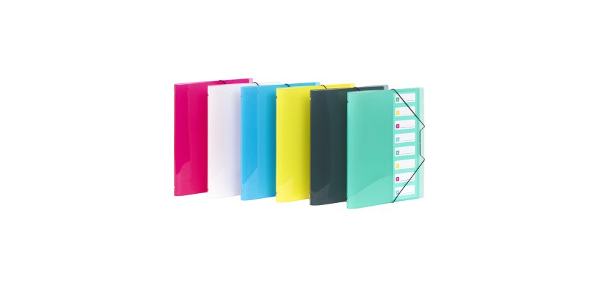 Trieur 8 compartiments A4 Polypropylène - PROPYGLASS - Viquel - 25,5 x 32,2 x 1,2 cm