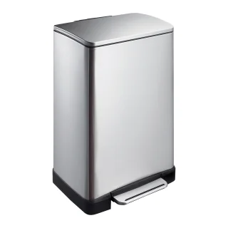 Poubelle avec couvercle - 50 litres - Argent/Anthracite KEEEPER Swantje