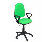 Silla de oficina Ayna brazos fijos ruedas parquet tapizado
