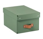 Caja de almacenamiento Leitz Puro con tapa, pequeña, 7L, cartón 100% reciclado, paquete de 2 - Verde - 7