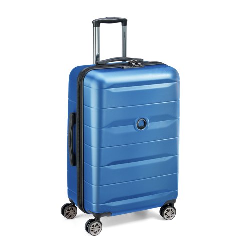 Valise cabine slim 55 CM 4 doubles roues – DELSEY Comète + Bleu clair