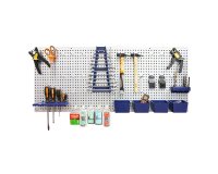 KIT PANNEAUX MURAUX EN ACIER AVEC 32 FIXATIONSPOUR ORGANISATION D'OUTILS 21L