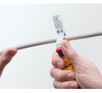 Couteau à câble n°28H SECURA Jokari – Pour câbles ronds de 8 à 28 mm – Lame TiN avec crochet