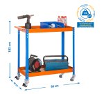 Carro de trabajo Simonwork Wagon 2/400 Shipboard azul/naranja/madera