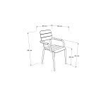 Fauteuil d'extérieur ARNON - structure aluminium