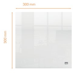 Pizarra acrílica de sobremesa o mural NOBO, 300X300 mm, transparente
