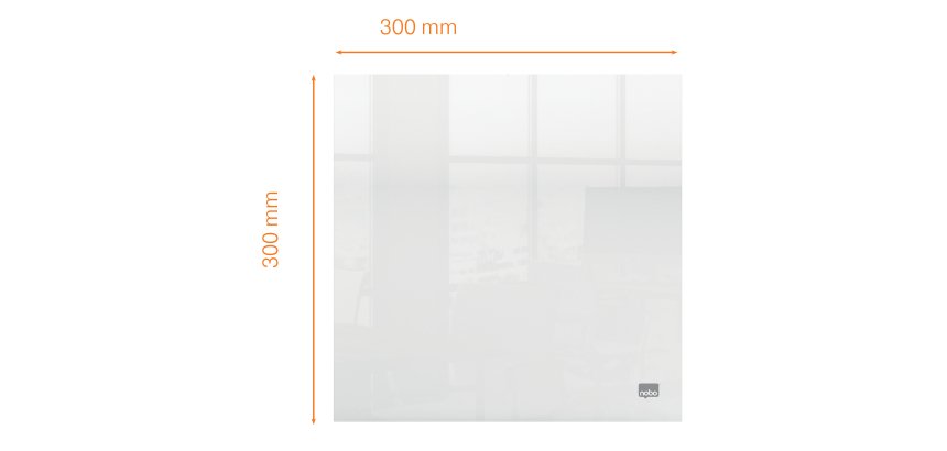 Pizarra acrílica de sobremesa o mural NOBO, 300X300 mm, transparente