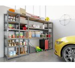 Rayonnage MODULO - Module 4 étagères - 21 plateaux