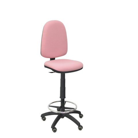 Taburete Ayna bali ruedas de parqué - Rosa palido