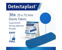Boîte de 5 recharges de 36 pansements bleus en tissu élastique