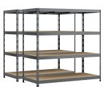 Rayonnage MODULO - Jeu 2 étagères Rack - 4 plateaux