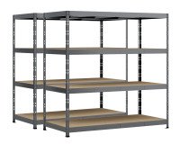 Rayonnage MODULO - Jeu 2 étagères Rack - 4 plateaux