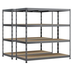 Rayonnage MODULO - Jeu 2 étagères Rack - 4 plateaux