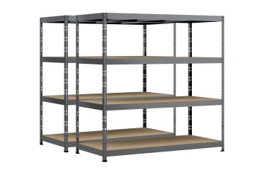 Rayonnage MODULO - Jeu 2 étagères Rack - 4 plateaux