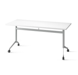 Table de réunion rabattable à roulettes POLLY - plateau profondeur 70cm