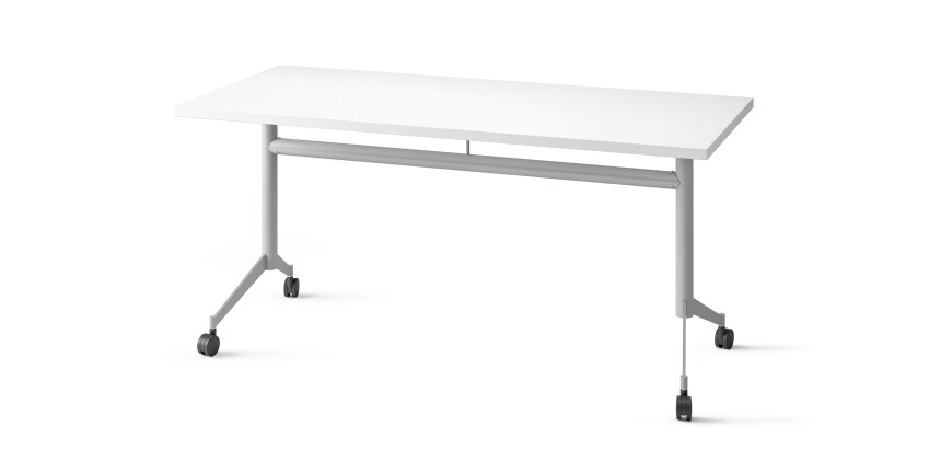 Table de réunion rabattable à roulettes POLLY - plateau profondeur 70cm