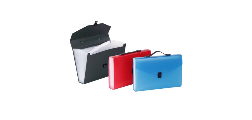 Trieur valisette 12 compartiments A4 Polypropylène - PROPYGLASS - Viquel - 38,5 x 25,5 x 6 cm