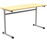 Table école Fabiano biplace L 130cm - Taille T6 pour primaire P5 à secondaire